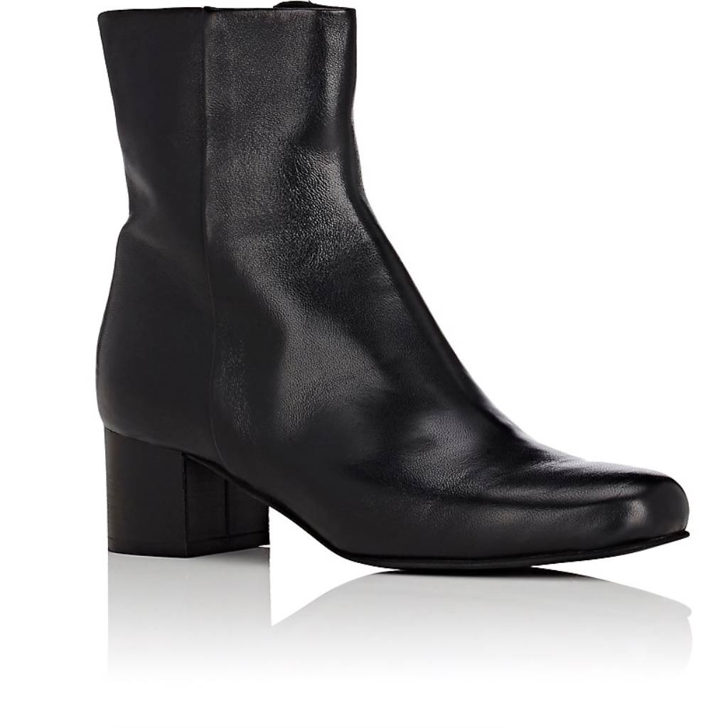 New Barneys New York Black Leather Ankle Boots